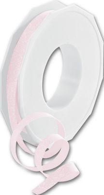 Dazzle Light Pink Ribbon, 3/8' x 20 Yds - Gifts Baskets Wholesale Supplies Shop