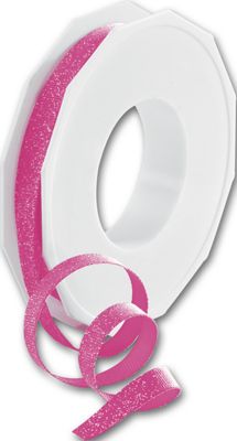Dazzle Shocking Pink Ribbon, 3/8' x 20 Yds - Gifts Baskets Wholesale Supplies Shop