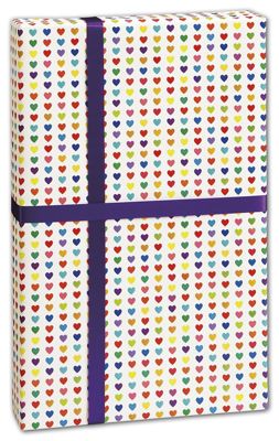 Rainbow Heart Gift Wrap, 30 x 208