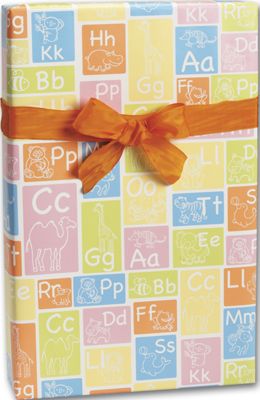 Baby Letter Gift Wrap, 30' x 208' - Gifts Baskets Wholesale Supplies Shop