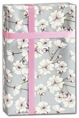 Cherry Blossom Gift Wrap, 30' x 208' - Gifts Baskets Wholesale Supplies Shop