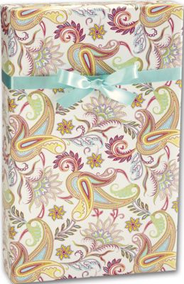 Paisley Gift Wrap, 30' x 208' - Gifts Baskets Wholesale Supplies Shop