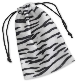 Zebra Drawstring Bags, 4 x 6