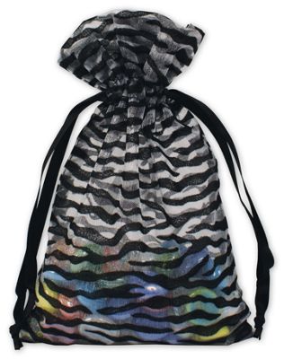 Zebra Organza Bags, 5 x 7' - Gifts Baskets Wholesale Supplies Shop