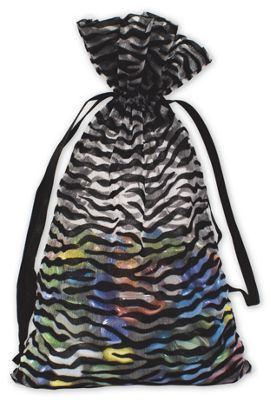 Zebra Organza Bags, 6 x 10' - Gifts Baskets Wholesale Supplies Shop