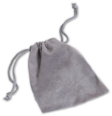 Silver Velvet Pouches, 4 x 5 1/2' - Gifts Baskets Wholesale Supplies Shop