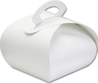 White Bake Away Carriers, 4 x 4 x 3 1/2' - Gifts Baskets Wholesale Supplies Shop