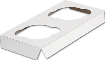 White Bake Away Inserts, 7 27/32 x 3 7/8 x 7/8' - Gifts Baskets Wholesale Supplies Shop