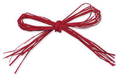 Red Pre-Tied Raffia Bows, 4' Bowtie Width - Gifts Baskets Wholesale Supplies Shop