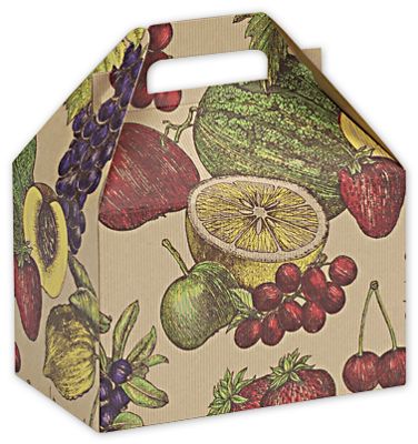 Fruit Bowl Medium Gable Boxes, 8 x 4 7/8 x 5 1/4' - Gifts Baskets Wholesale Supplies Shop