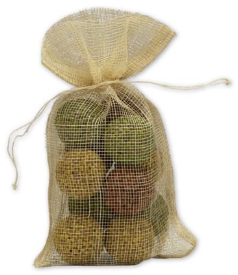 Natural Jute Bags, 5 1/2 x 9' - Gifts Baskets Wholesale Supplies Shop