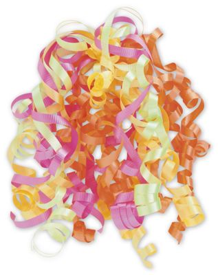 Neon Curly Bows, 1/4' Wide x 36' Long, 12 Strands - Gifts Baskets Wholesale Supplies Shop