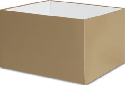 Gold Gift Box Bases, 8 x 8 x 5' - Gifts Baskets Wholesale Supplies Shop