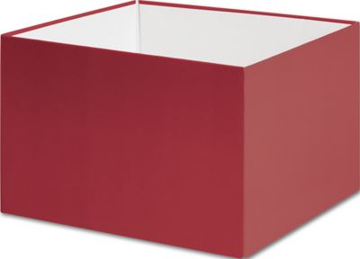 Red Gift Box Bases, 6 x 6 x 4' - Gifts Baskets Wholesale Supplies Shop