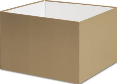 Gold Gift Box Bases, 6 x 6 x 4' - Gifts Baskets Wholesale Supplies Shop