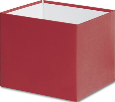 Red Gift Box Bases, 4 x 4 x 3 1/2' - Gifts Baskets Wholesale Supplies Shop