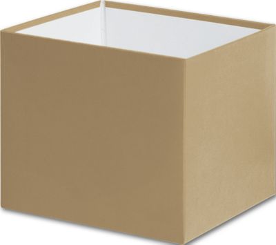 Gold Gift Box Bases, 4 x 4 x 3 1/2' - Gifts Baskets Wholesale Supplies Shop