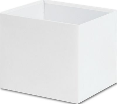White Gift Box Bases, 4 x 4 x 3 1/2' - Gifts Baskets Wholesale Supplies Shop