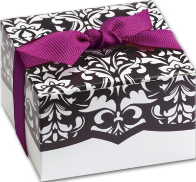 Black & White Dynamic Design Favor Boxes - Gifts Baskets Wholesale Supplies Shop