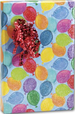 Balloons Galore Gift Wrap, 24' x 100' - Gifts Baskets Wholesale Supplies Shop