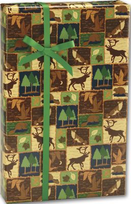 Northwoods Gift Wrap, 24' x 417' - Gifts Baskets Wholesale Supplies Shop