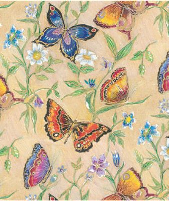 Butterflies Gift Wrap, 24' x 100' - Gifts Baskets Wholesale Supplies Shop