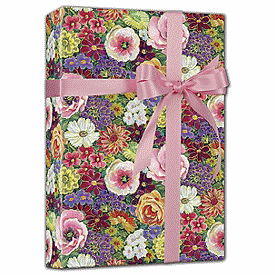 24 x 417',1 roll of gift wrap.,Made of 50# paper.,Recyclable.,Please allow 3 - 5 business days for processing. Product ships from a separate warehouse. Additional time might be required during peak holiday season.,20% restocking fee if item is returned.,Made in USA.,Always in Bloom Gift Wrap features a classic floral pattern in the perfect spring colors. Product image might show additional items to create a styled look. All items are sold separately unless noted.