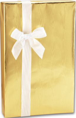 Warm Gold Moire Embossed Foil Jeweler's Roll Gift Wrap - Gifts Baskets Wholesale Supplies Shop