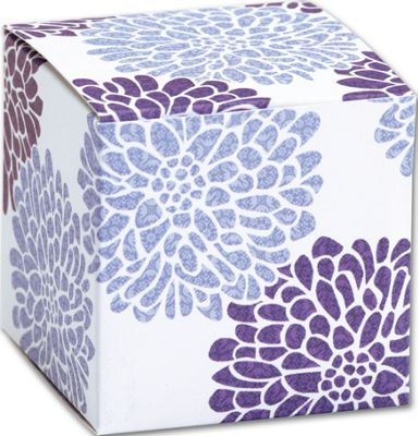 White, Purple & Lilac Floral Favor Boxes, 2 x 2 x 2' - Gifts Baskets Wholesale Supplies Shop