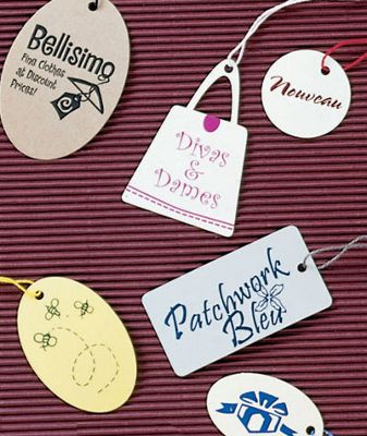 Foil Stamped Tags, Circle, 1 1/2