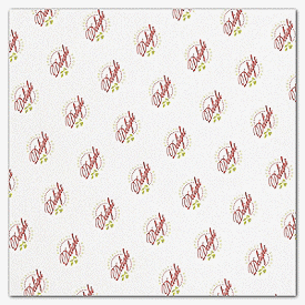 White Food Grade Tissue Paper 2 Colors/1 Side, 15 x 15
