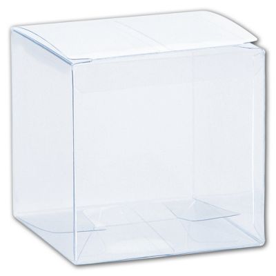 Clear One-Piece Boxes, 3 x 3 x 3