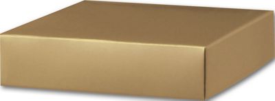 Gold Gift Box Lids, 6 x 6 x 1 1/2' - Gifts Baskets Wholesale Supplies Shop