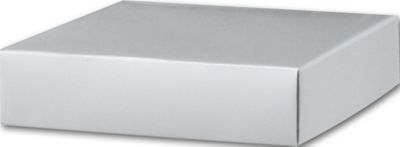 Silver Gift Box Lids, 6 x 6 x 1 1/2' - Gifts Baskets Wholesale Supplies Shop