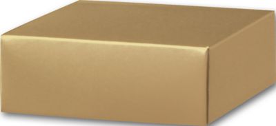 Gold Gift Box Lids, 4 x 4 x 1 1/2' - Gifts Baskets Wholesale Supplies Shop