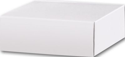 White Gift Box Lids, 4 x 4 x 1 1/2' - Gifts Baskets Wholesale Supplies Shop