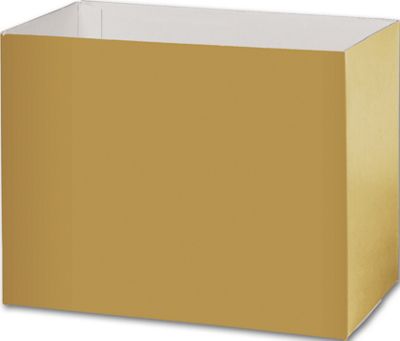 Metallic Gold Gift Basket Box Bottoms, 8 1/4x4 3/4x6 1/4' - Gifts Baskets Wholesale Supplies Shop
