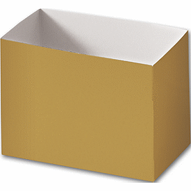 Metallic Gold Gift Basket Boxes, 6 3/4 x 4 x 5