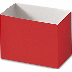 Red Gift Basket Boxes, 6 3/4 x 4 x 5