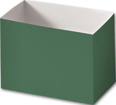 Hunter Green Gift Basket Box Bottoms, 7 x 4 x 5' - Gifts Baskets Wholesale Supplies Shop