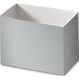 Metallic Silver Gift Basket Boxes, 6 3/4 x 4 x 5