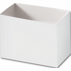 White Gift Basket Boxes, 6 3/4 x 4 x 5