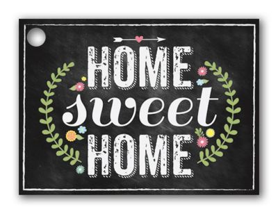 Chalkboard Home Gift Tags, 3 3/4 x 2 3/4