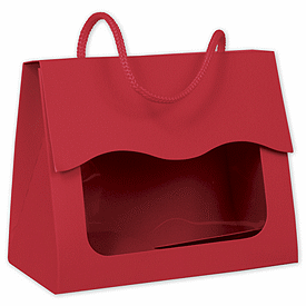 Red Gourmet Gift Totes, 5 1/8 x 2 5/8 x 4 1/4