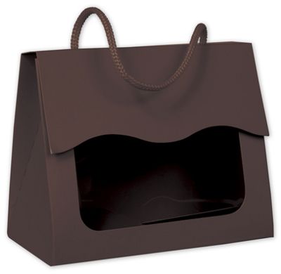 Chocolate Gourmet Gift Totes, 5 1/8 x 2 5/8 x 4 1/4' - Gifts Baskets Wholesale Supplies Shop
