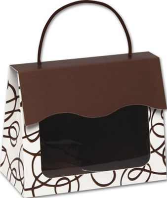 Chocolate Drizzle Gourmet Gift Totes, 5 1/8x2 5/8x 4 1/4' - Gifts Baskets Wholesale Supplies Shop