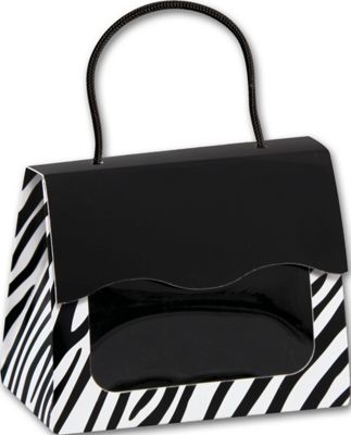 Zebra Gourmet Gift Totes, 5 1/8 x 2 5/8 x 4 1/4' - Gifts Baskets Wholesale Supplies Shop