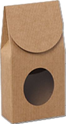 Kraft Stripes Gourmet Window Boxes, 3 1/2 x 1 3/4 x 6 1/2' - Gifts Baskets Wholesale Supplies Shop
