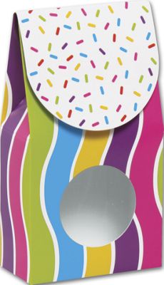 Candy Sprinkles Gourmet Window Boxes, 3 1/2x1 3/4x6 1/2' - Gifts Baskets Wholesale Supplies Shop