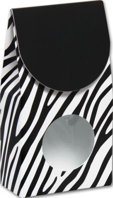 Zebra Gourmet Window Boxes, 3 1/2x1 3/4x6 1/2' - Gifts Baskets Wholesale Supplies Shop